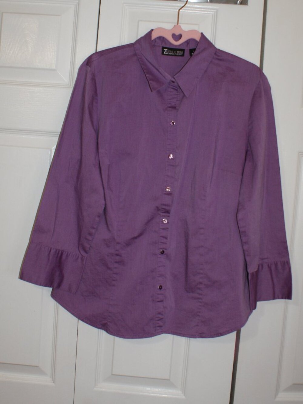 NY&CO 7th Avenue Design Studio Light Purple Button Down Shirt - Large - LIKE NEW